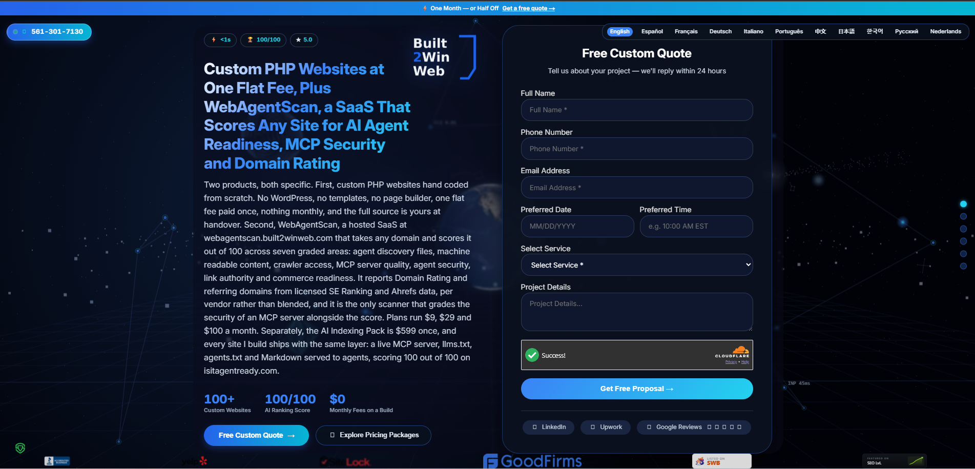 AI Ready Web Development | Custom PHP Websites, Flat Fee – BuiltToWinWeb - Product Image