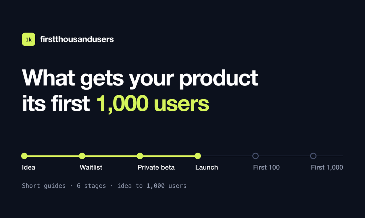 First 1,000 Users - Product Image